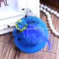 fashion feather hat shaped new products for kids hairclips, hairbands for kids